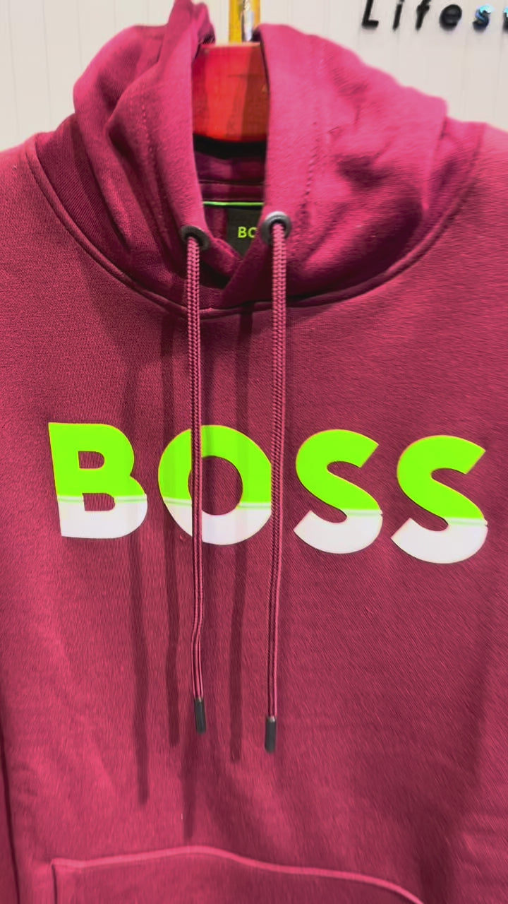 BOSS Saggy Regular-Fit Hoodie with Two-Tone Logo 1004