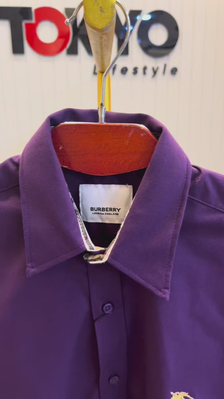 Signature Solid Shirt BRS purple 14