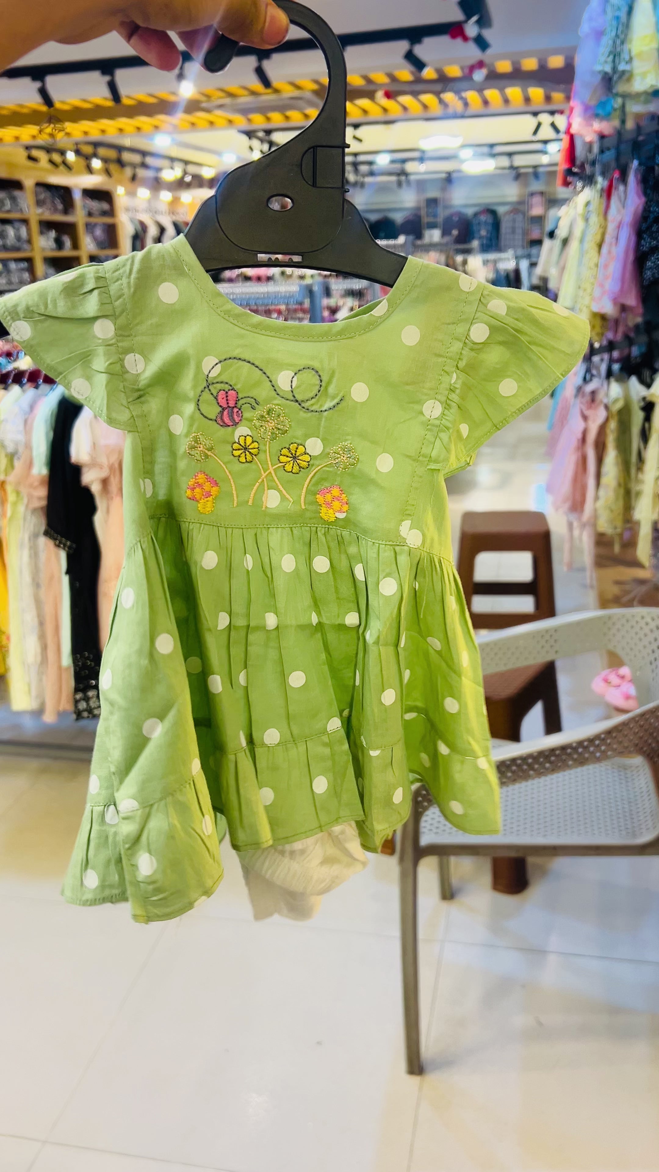 Baby Girl Frock with Diaper Cover Set A98