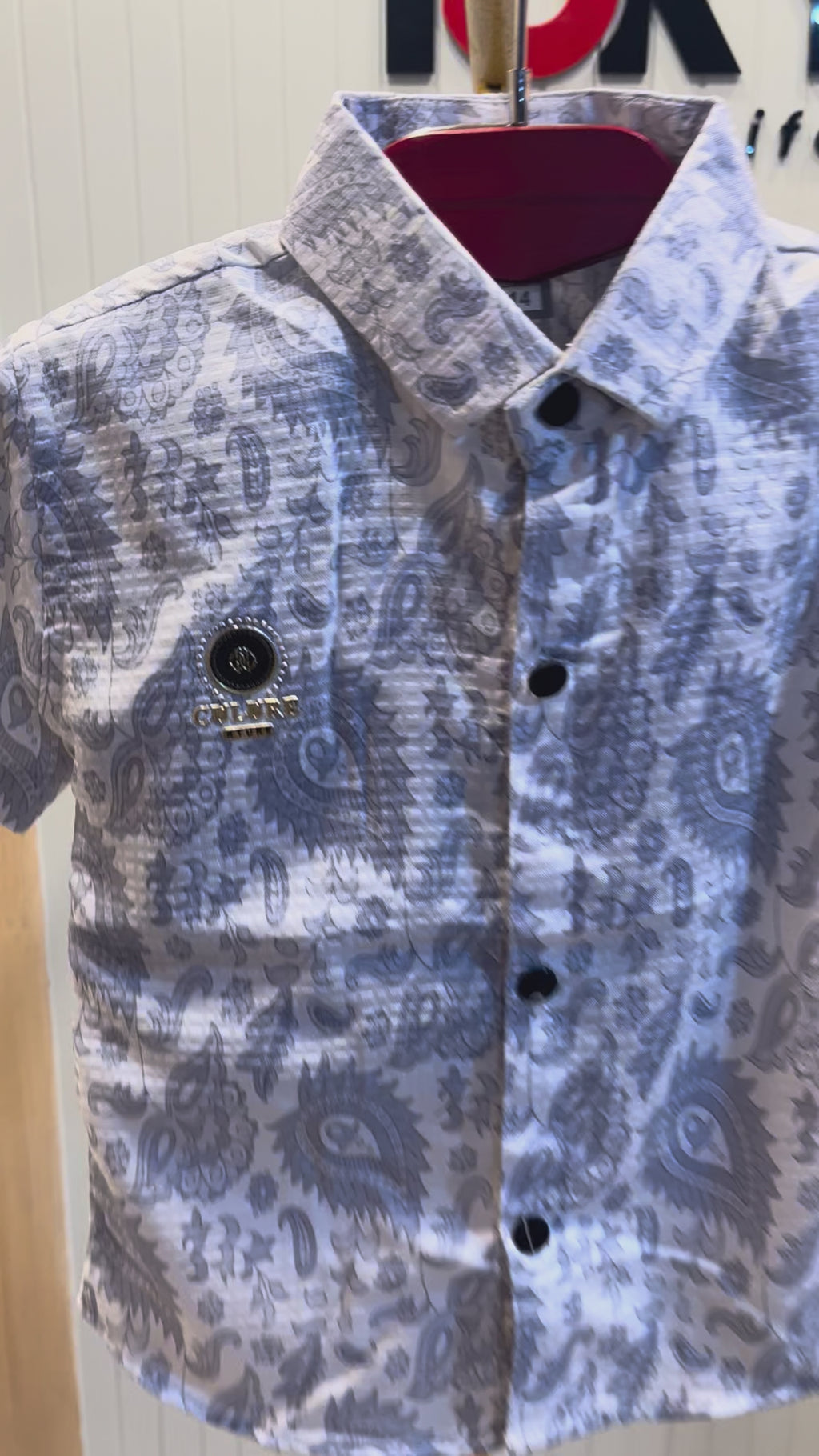 Kids Premium Printed Shirt & Denim Pant Set.409