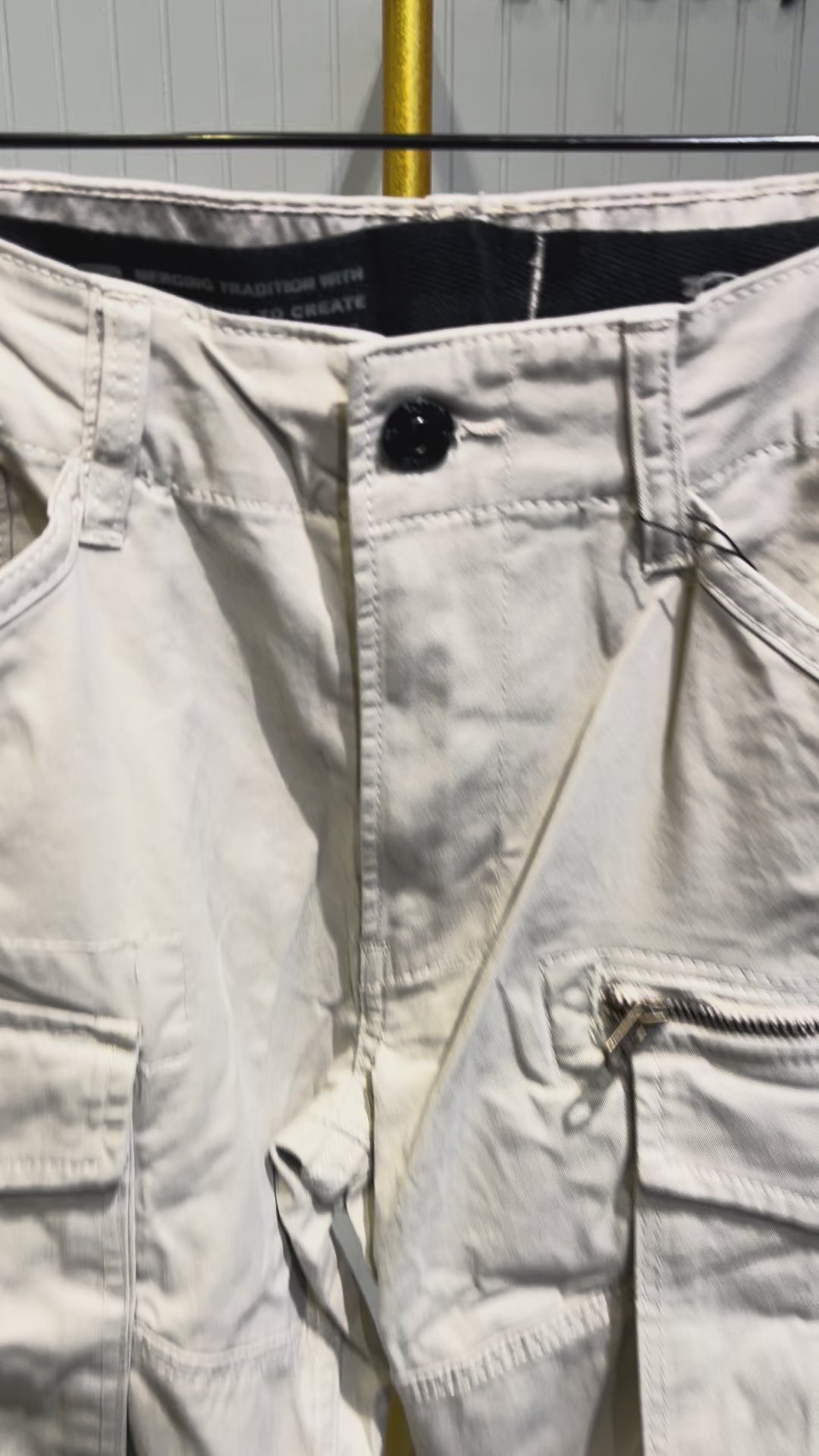 Rovic Zip 3D Tapered Pants white