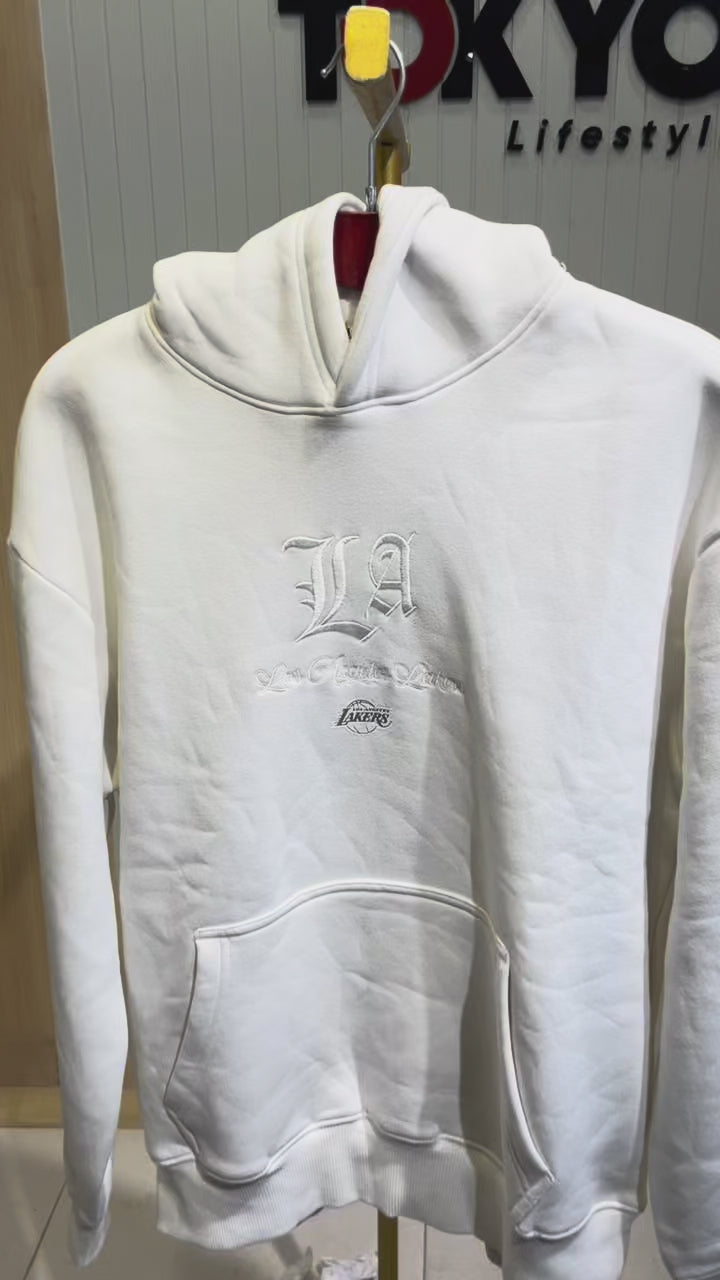 GATSBY Mens Hoodie (Non- Zipper)_ NBA White LA01