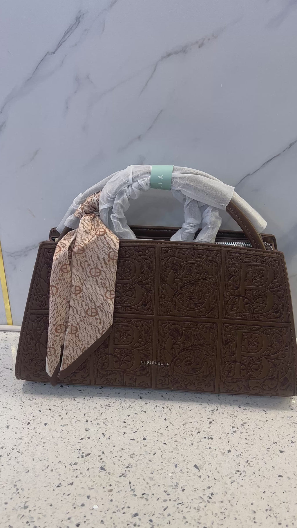 Premium Embossed Structured Handbag – LB41