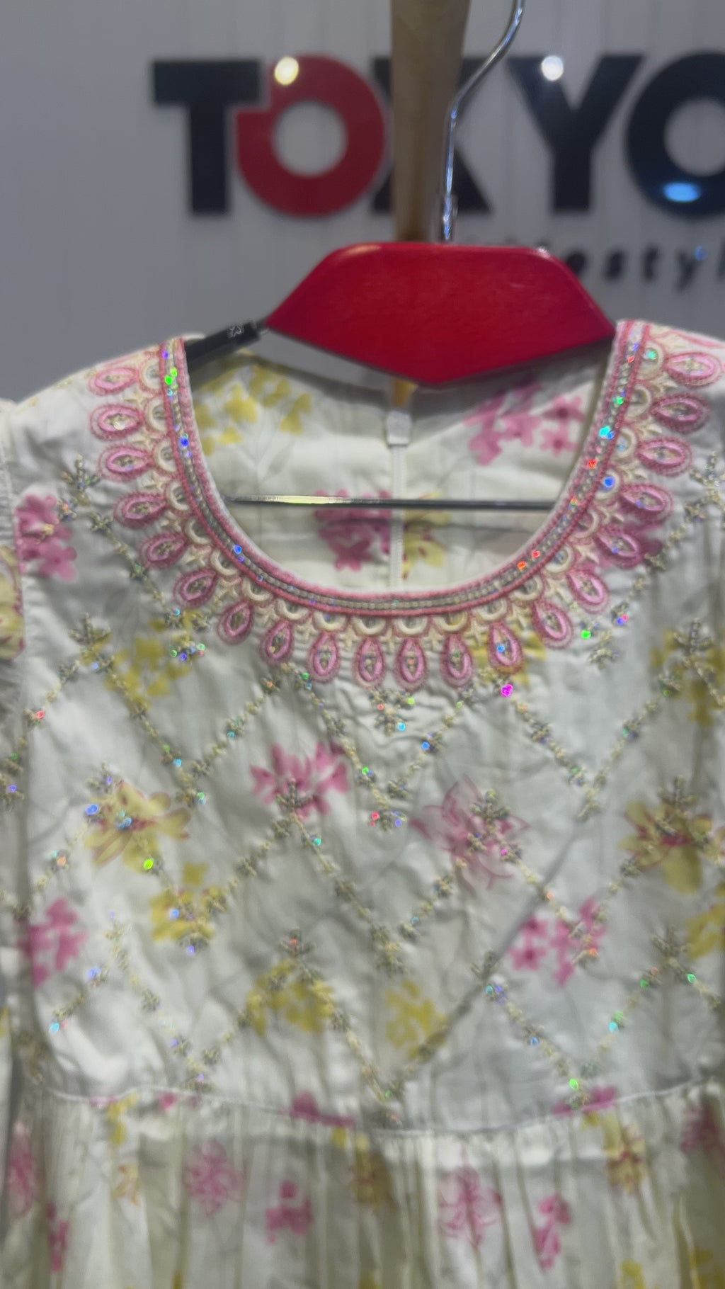 Girls Floral Layered Dress 1