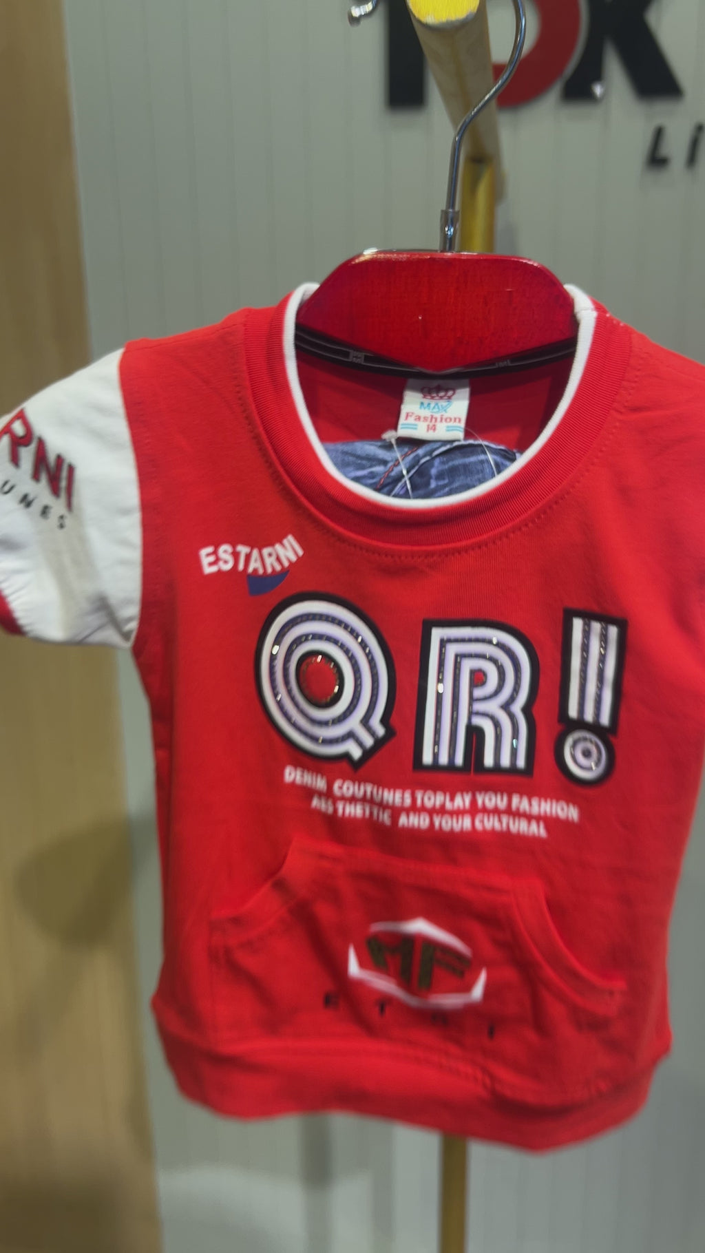 Kids Graphic T-Shirt & Denim Shorts Set (ORI Print) 241