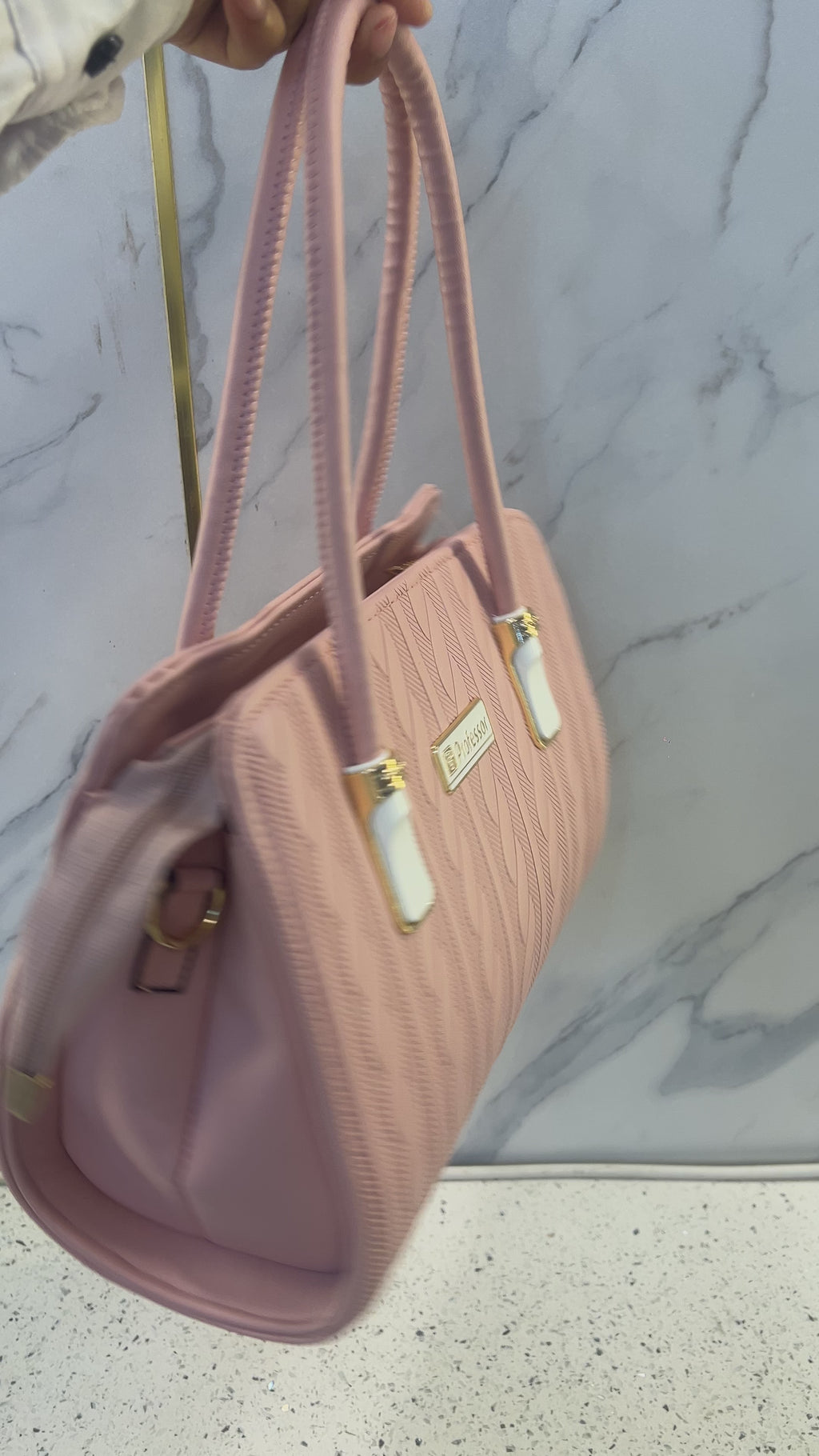 Premium Embossed Structured Handbag – LB40