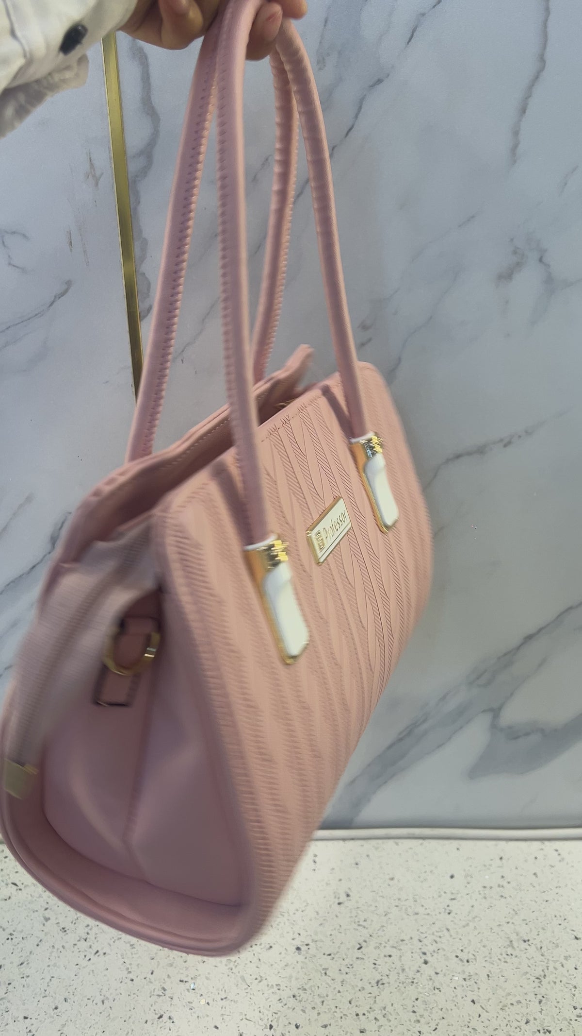Premium Embossed Structured Handbag – LB40