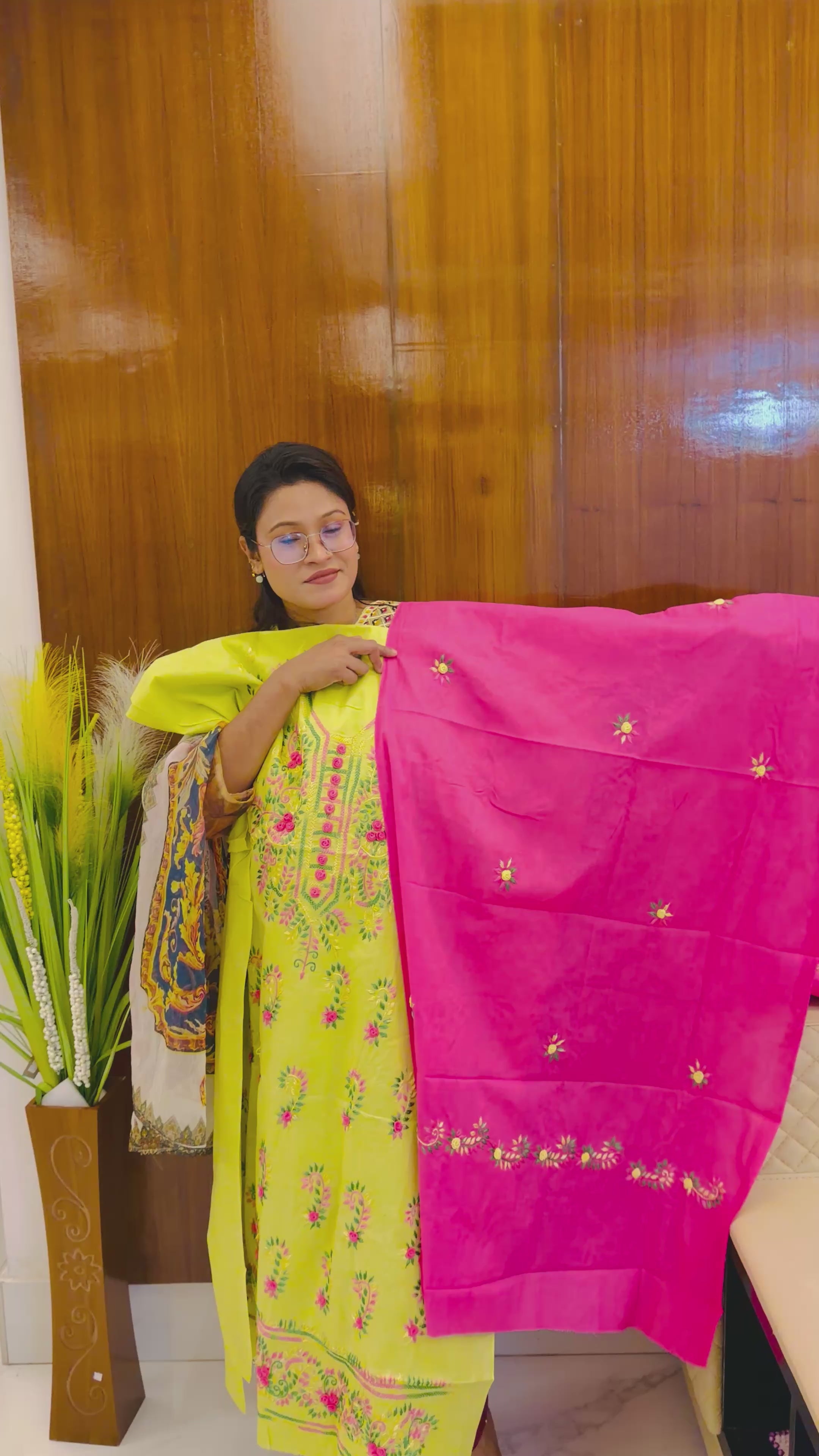 Handcrafted Embroidered Three Piece Set HT01