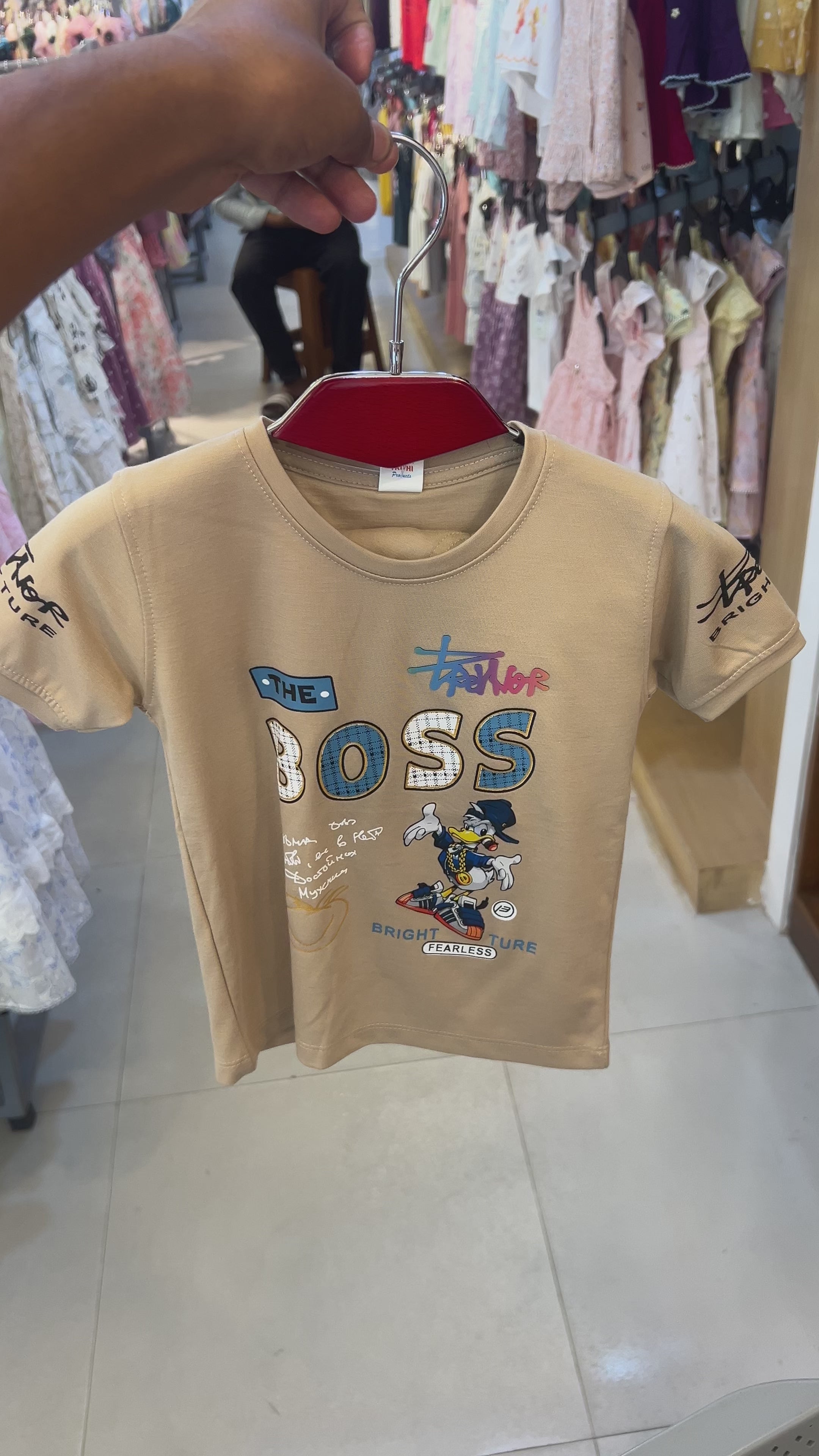 Kids Cartoon Print T-Shirt & Shorts Set 284
