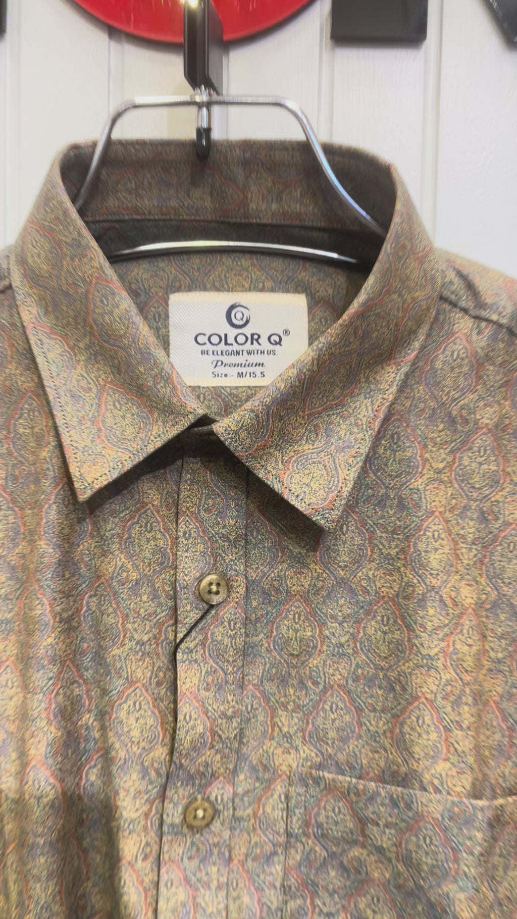 Premium Geometric Printed Long  Polo Shirt 464