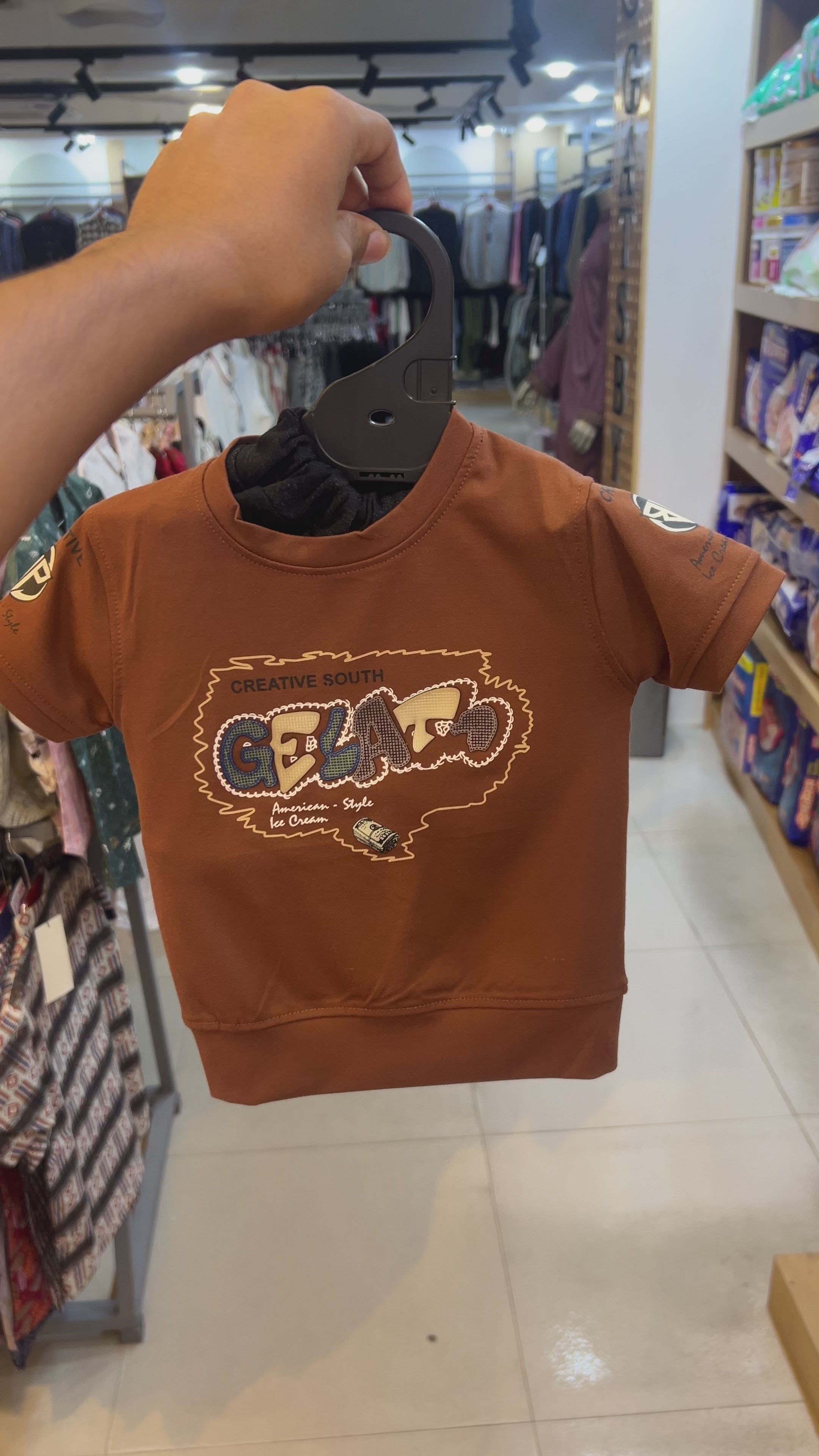 Kids Creative South Printed T-Shirt & Textured Short Set 342