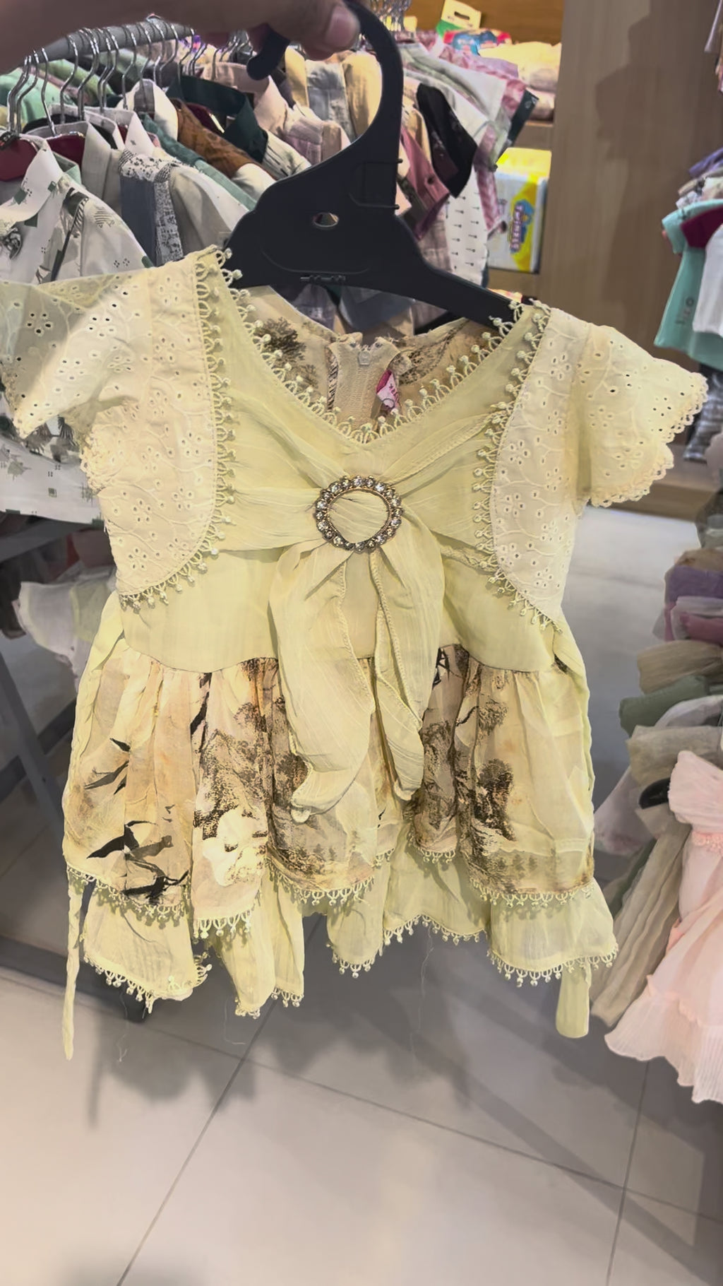 Baby Girls Embroidered Party Dress Set with Bloomer 189