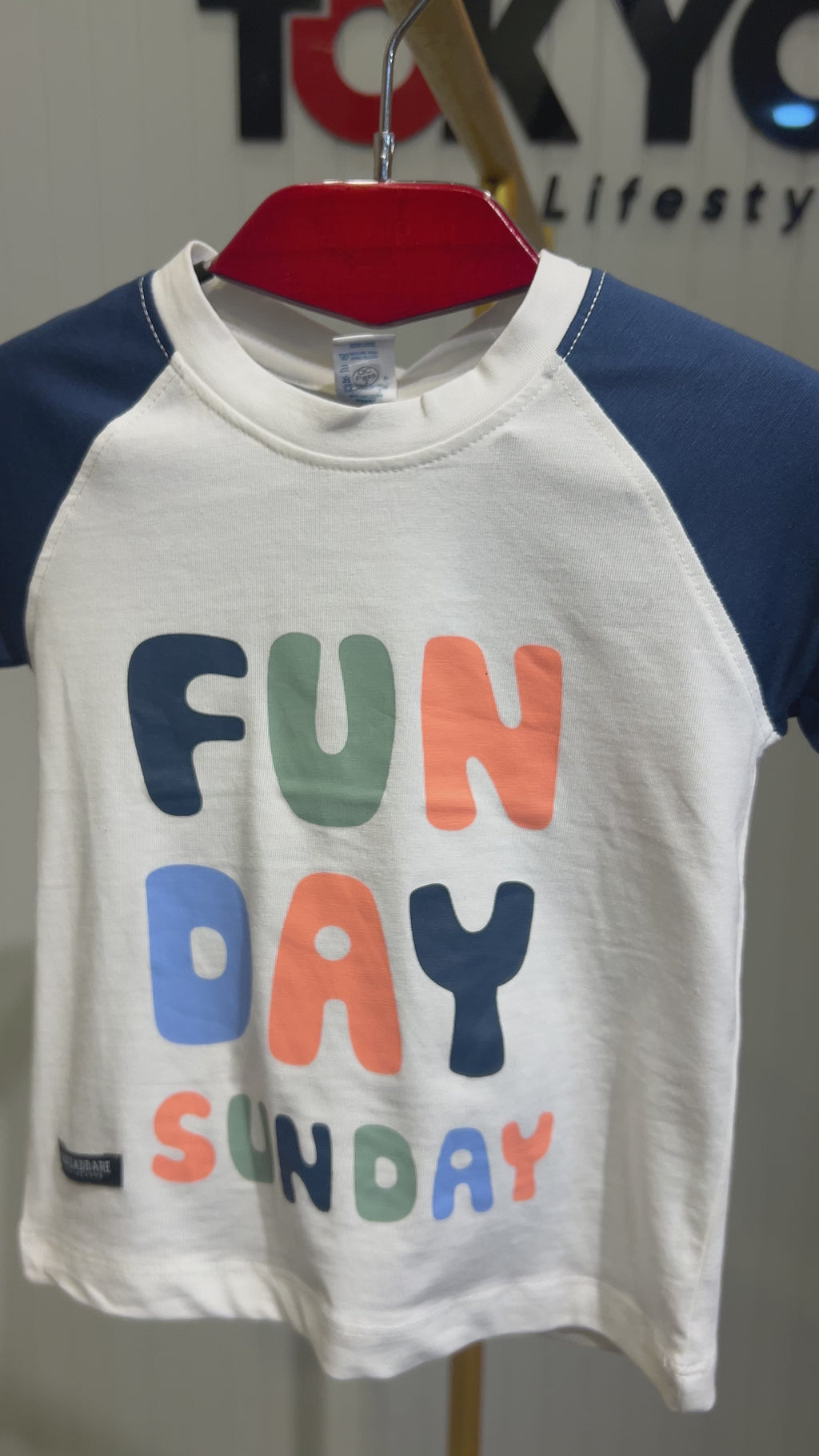 FUN DAY SUNDAY" Cotton T-Shirt and Shorts Two-Piece Set 343