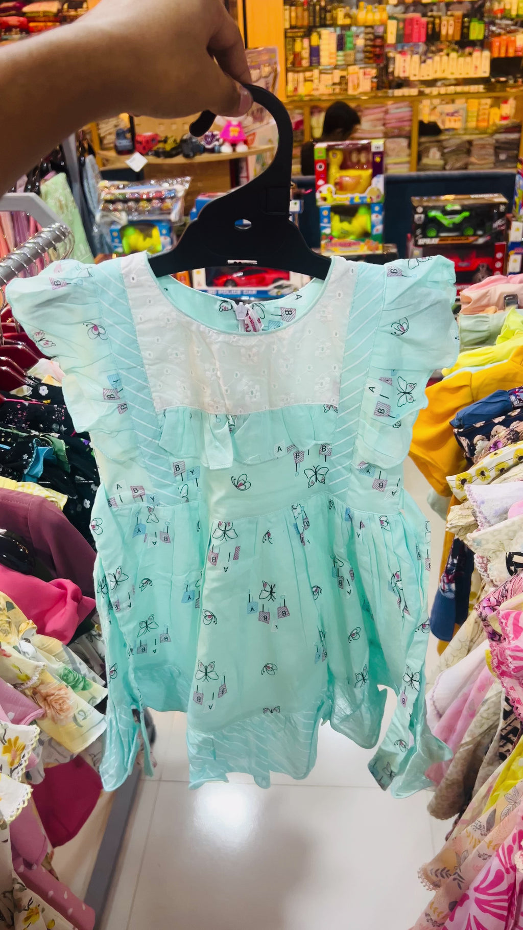 Girls Print Dress Set with Bloomers 209