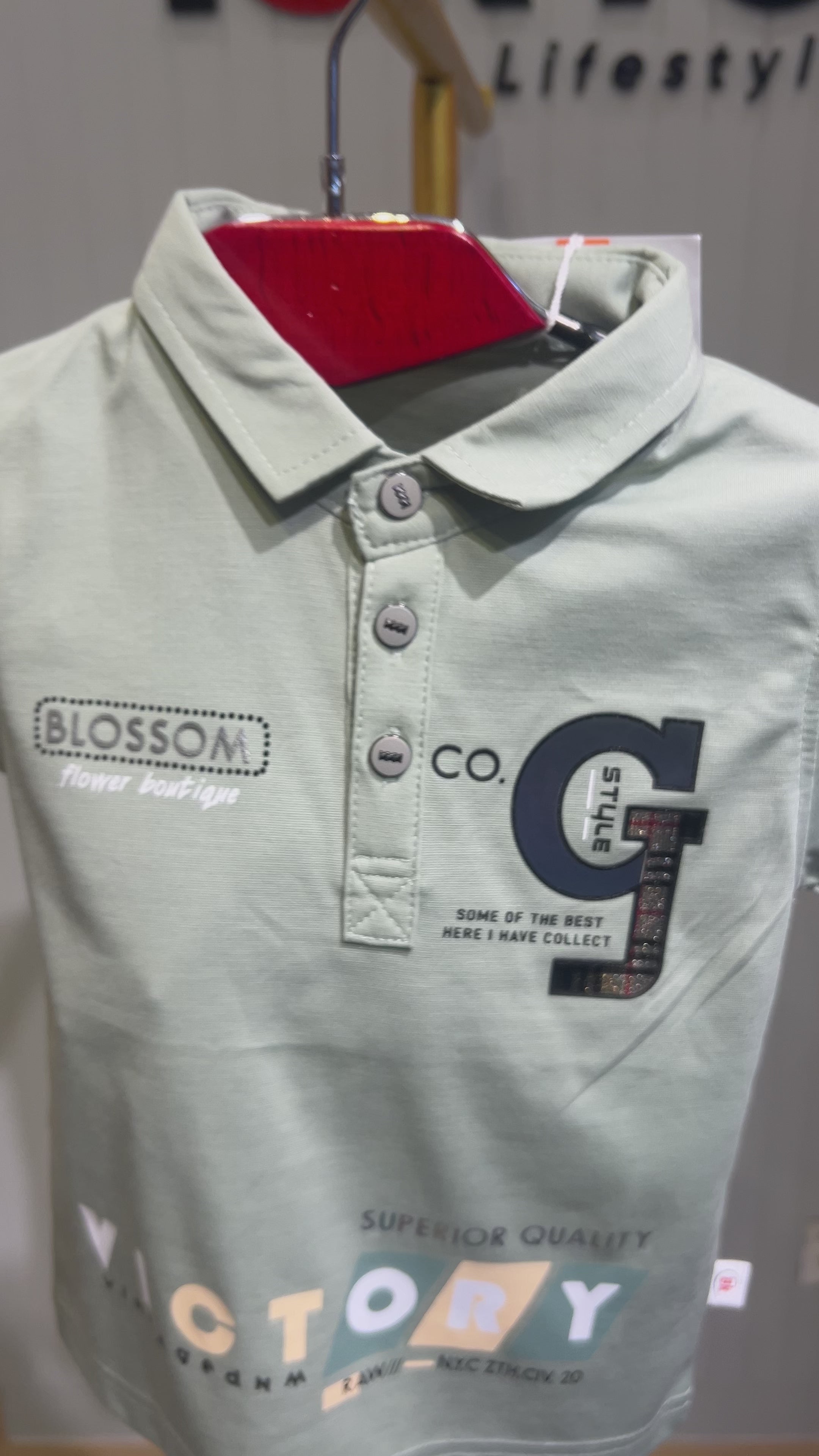 Boys Polo T-Shirt & Check Shorts Set – Premium Summer Outfit 364