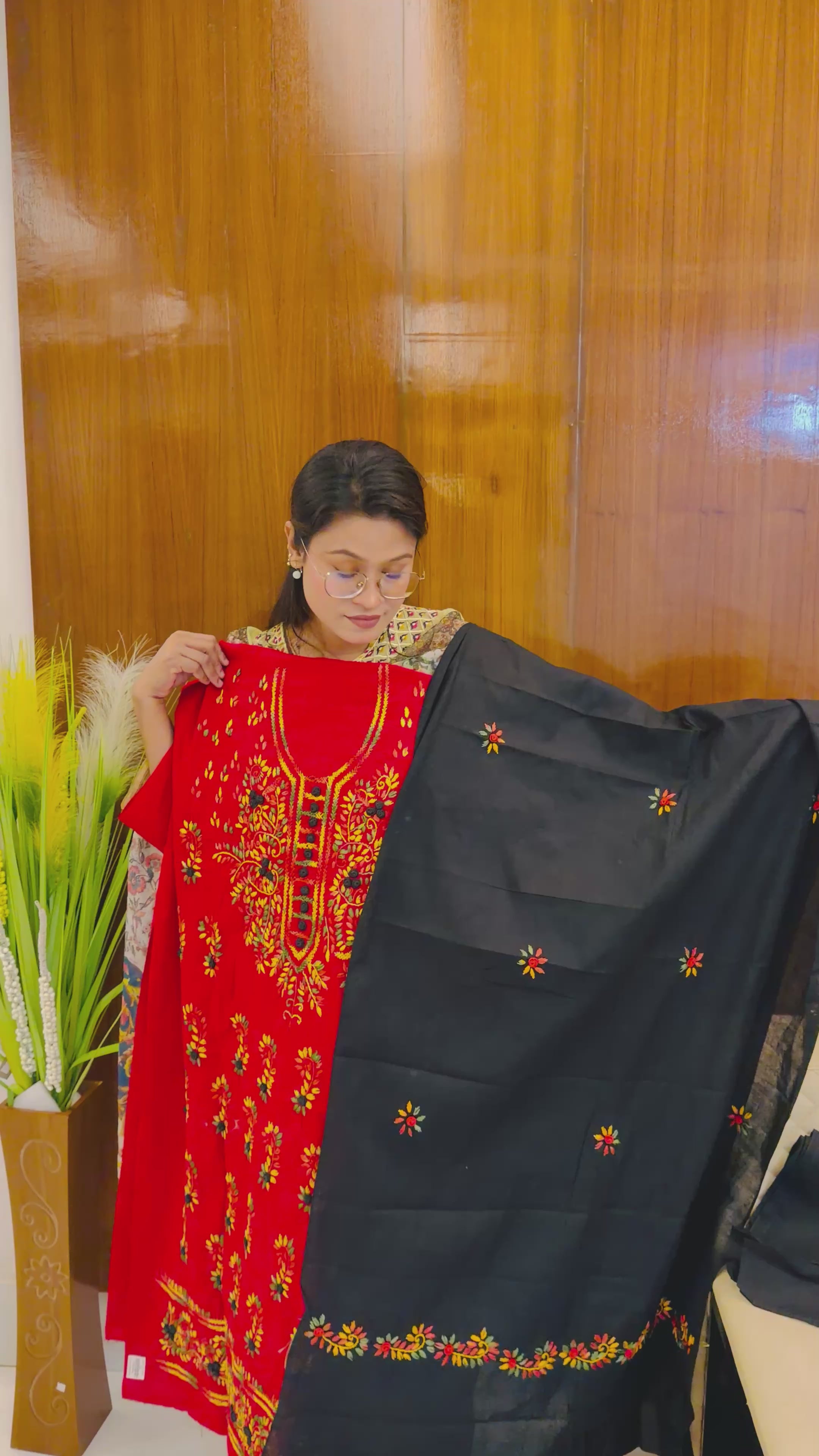 Handcrafted Embroidered Three Piece Set HT03