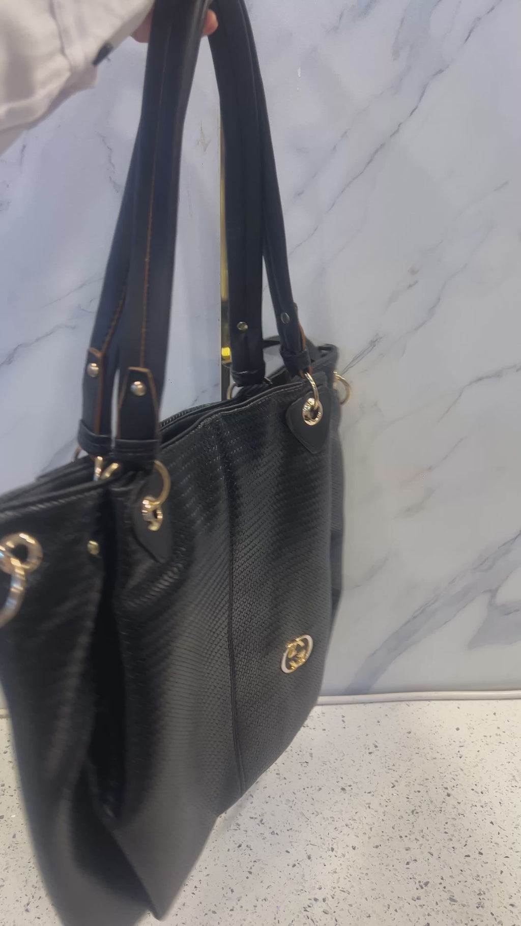 Premium Textured Shoulder Tote Handbag – LB36