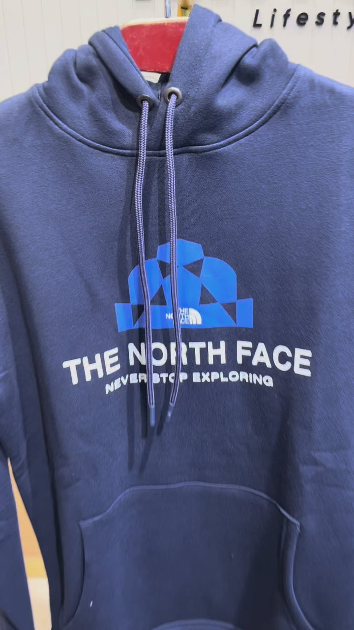 The North Face Men's Graphic Pullover Hoodie- Navy Blue 1007