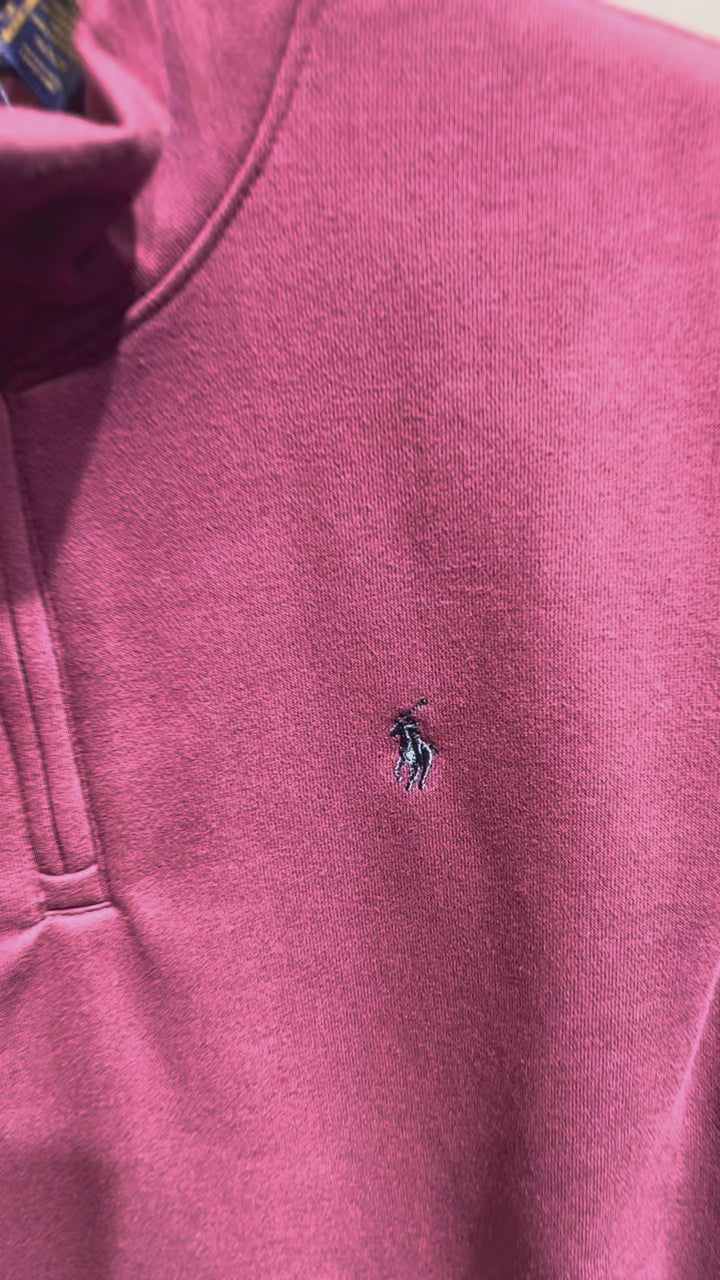 Premium Half Zip Pullover Jacket Maroon