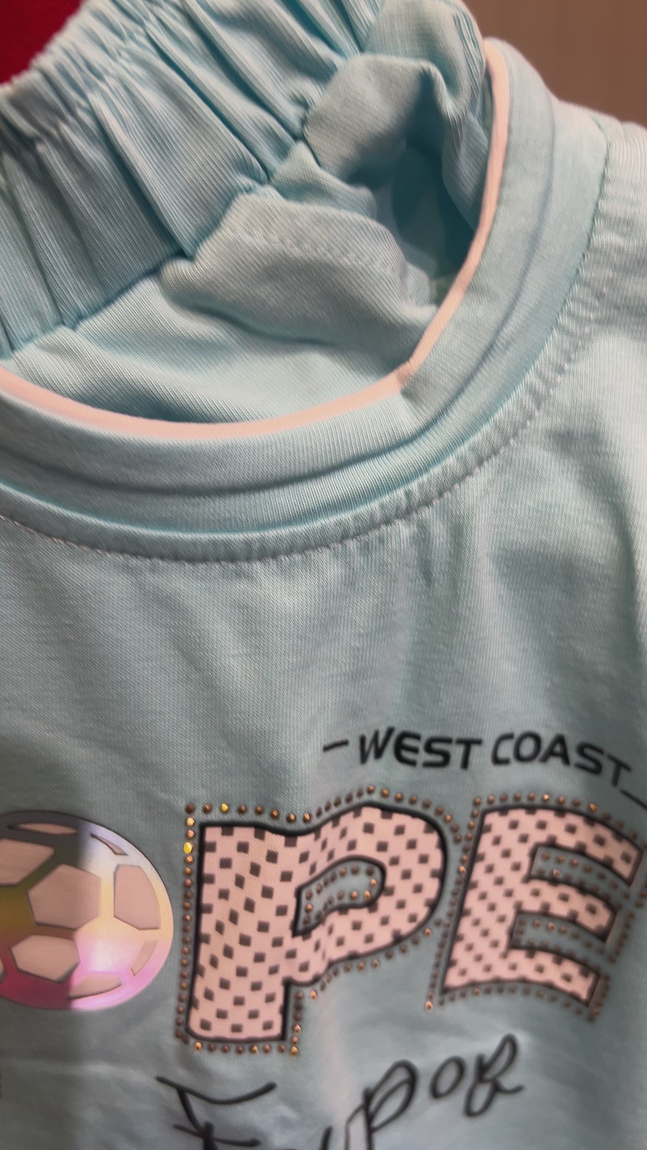 Kids “HOPE” Printed T-Shirt & Shorts Set – West Coast Edition 333