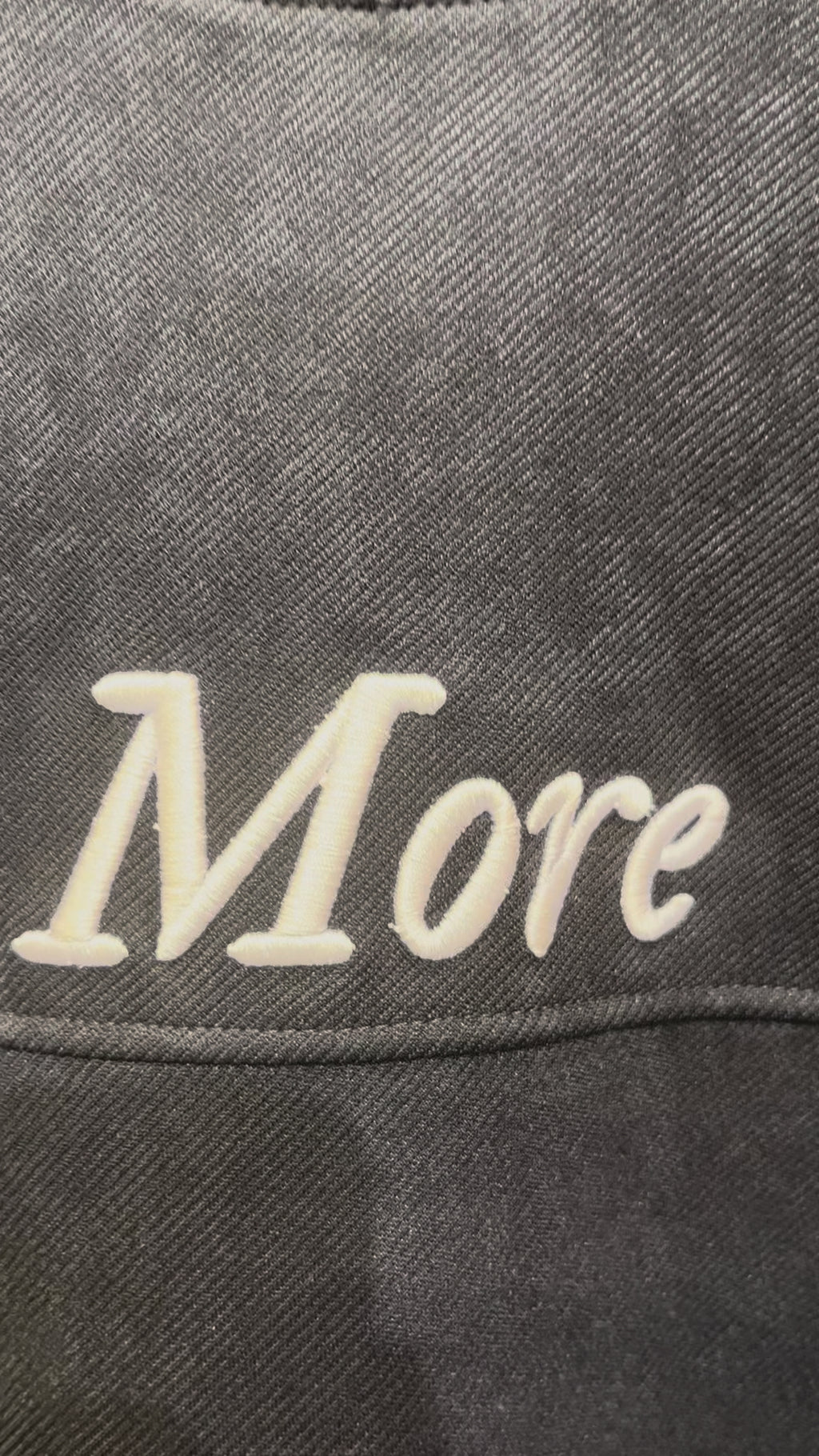 Men’s Black “More” Embroidered T-Shirt