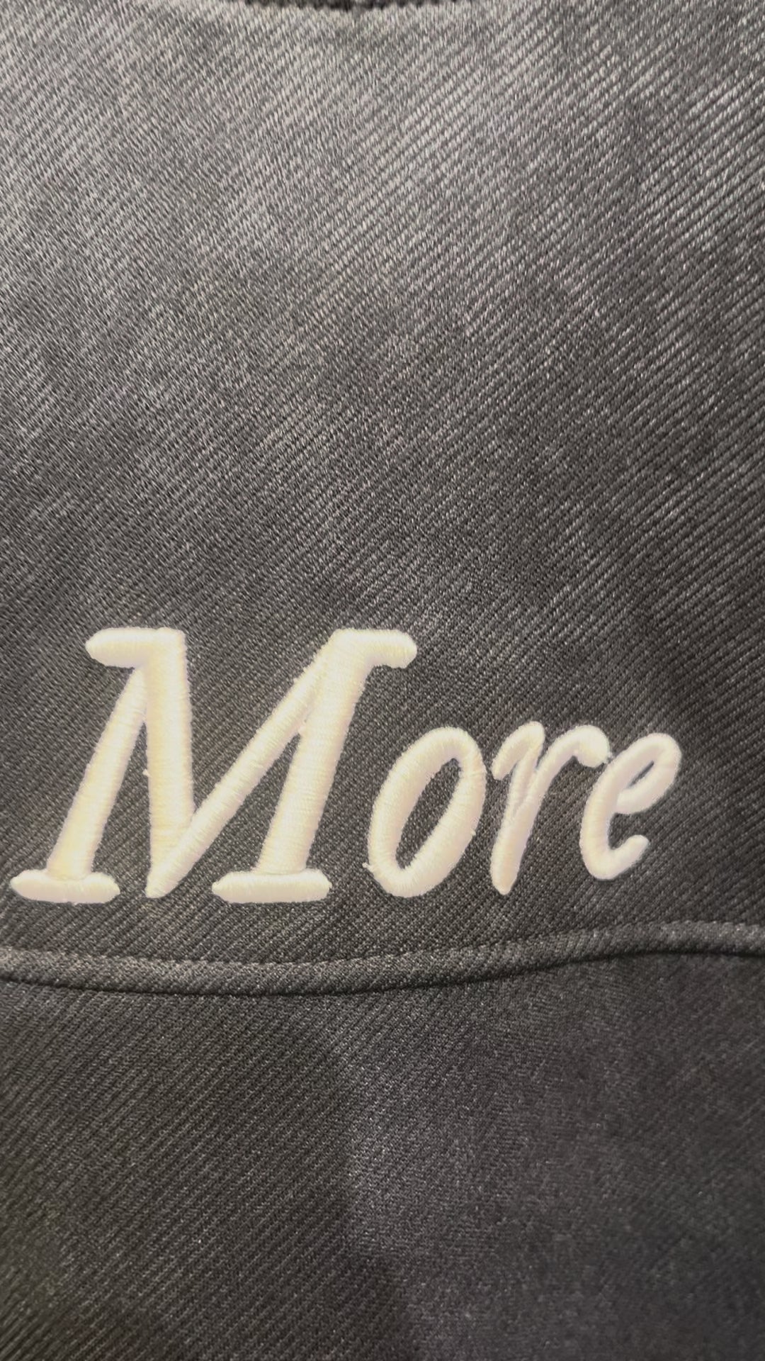 Men’s Black “More” Embroidered T-Shirt