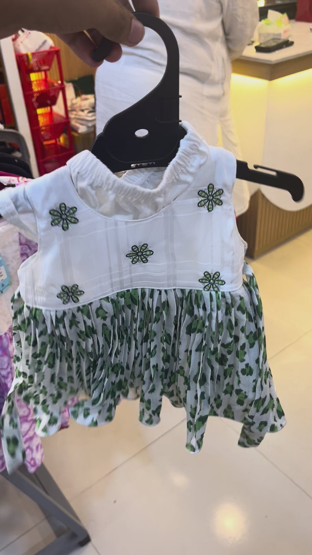 Kids Floral Printed Frock Set with Shorts 0003
