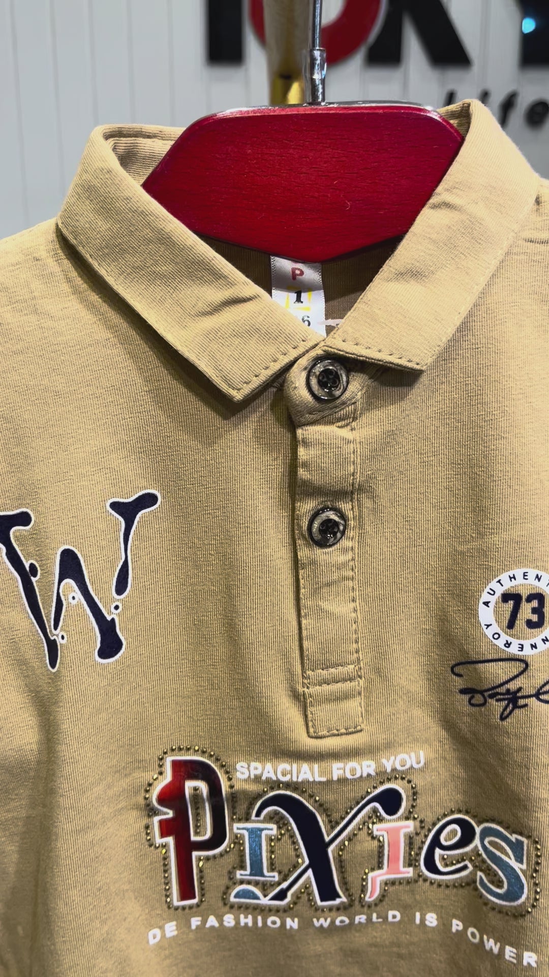 Kids Printed Polo T-Shirt & Shorts Co-Ord Set 334