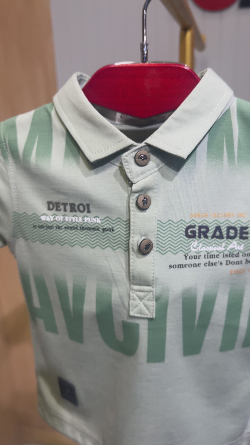 Baby Boys Polo T-Shirt & Pant Set – Classic Print Casual Outfit  364