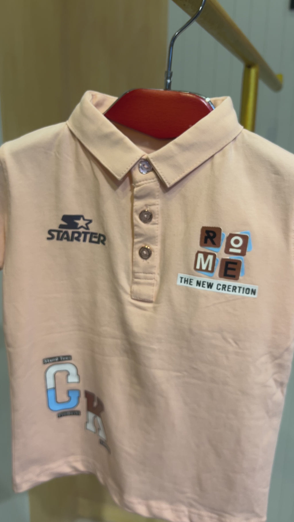 Kids Premium Polo Co-Ord Set – Starter Graphic Design 287