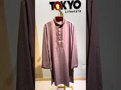 Boys Premium Dusty Rose Panjabi with Embroidered Placket 1220