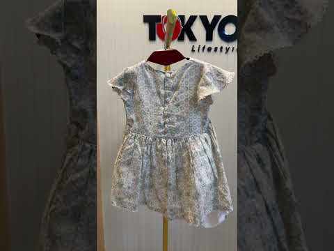 Baby Girls Floral Eyelet Dress with Bloomers Set 208