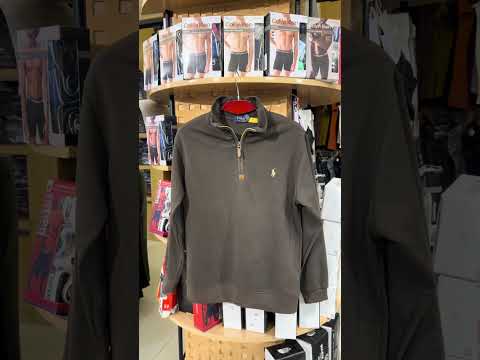 Premium Half Zip Pullover Jacket Deep Khaki Brown