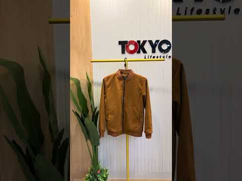 Men’s Premium Full-Zip Bomber Jacket – Camel Brown