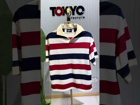 Men's Premium Knit Striped Polo Shirt 504