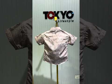Kids Printed Half Sleeve Shirt & Denim Look Pant Set 212