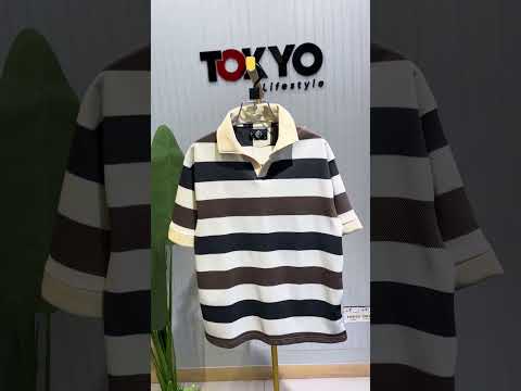 Men's Premium Knit Striped Polo Shirt 505