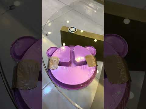 Plastic Baby Divided Feeding Plate with Spoon & Fork