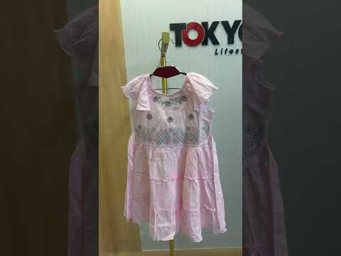 Girls Floral Embroidered Party Dress (Sleeveless Ruffle Style) 290