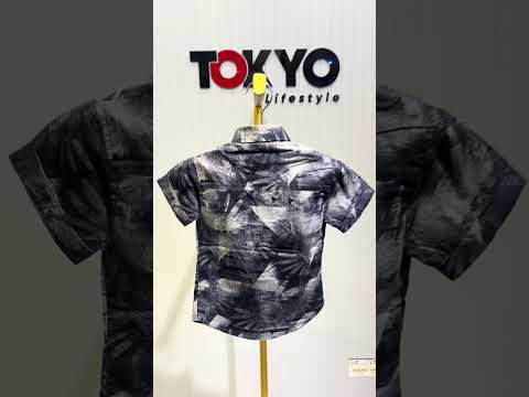 Boys Premium Printed Shirt & Denim Shorts Set 380