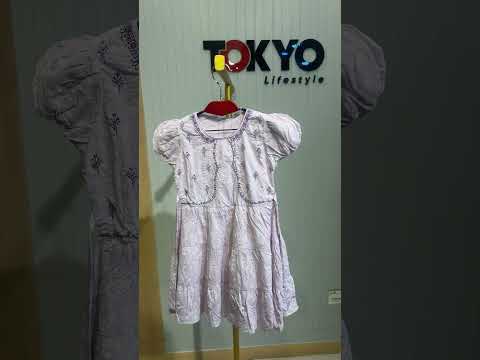 Baby Girls Embroidered Party Dress with Tie-Up Belt 6