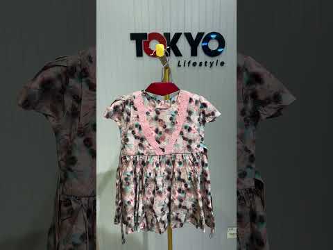 Girls Floral Printed Party Dress 001