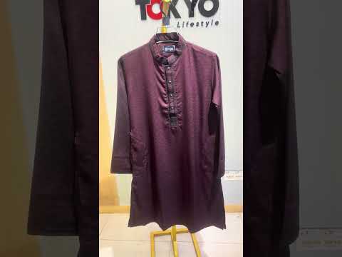 GATSBY Mens Panjabi KE2614 Deep Maroon