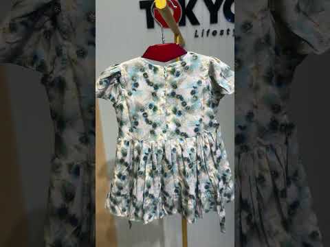 Girls Floral Printed Party Dress 001