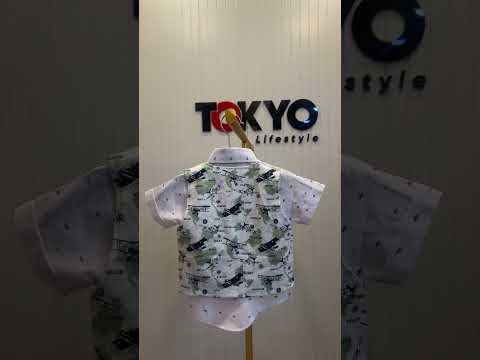 Kids Premium Aviation Print Shirt & Shorts Set 239