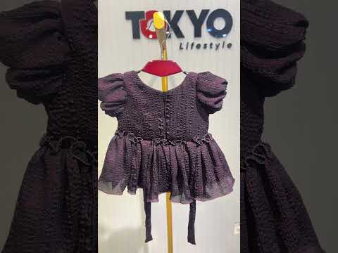 Baby Girls Textured Ruffle Top & Wide-Leg Pant Set-861