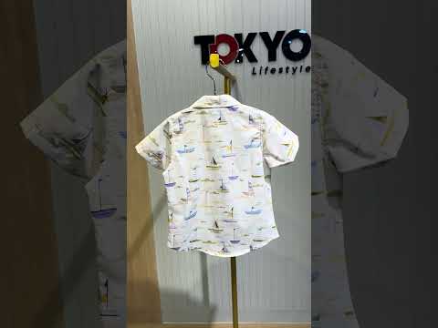 Boys Premium Sailboat Print Summer Shirt & Shorts Set 1418