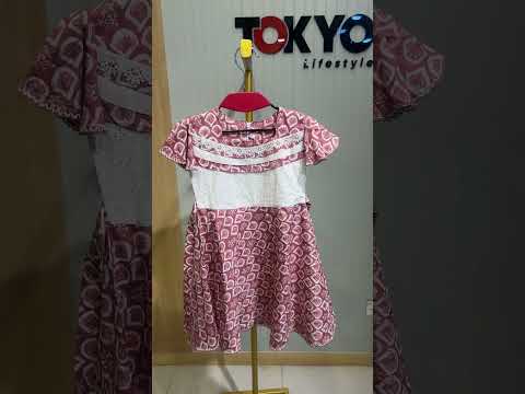 Girls Printed Cotton Dress 3