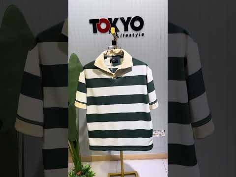 Men's Premium Knit Striped Polo Shirt 503