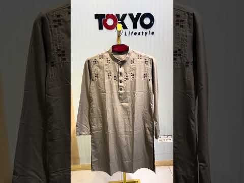 Boys Premium Embroidered Olive Panjabi 1219